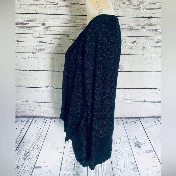 Women’s Small Sweater Donna Karan Sleepwear Charcoal Gray Lightweight Soft Knit - Picture 8 of 12